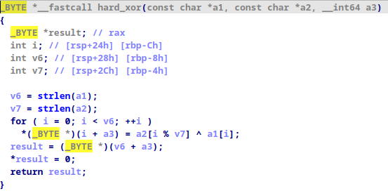 Screenshot: Our goal as i stated before is to find the real key , we can only do that by inderstanding what hard_xor is…