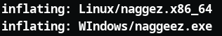 Screenshot: Let's extract the zip using the unzip command