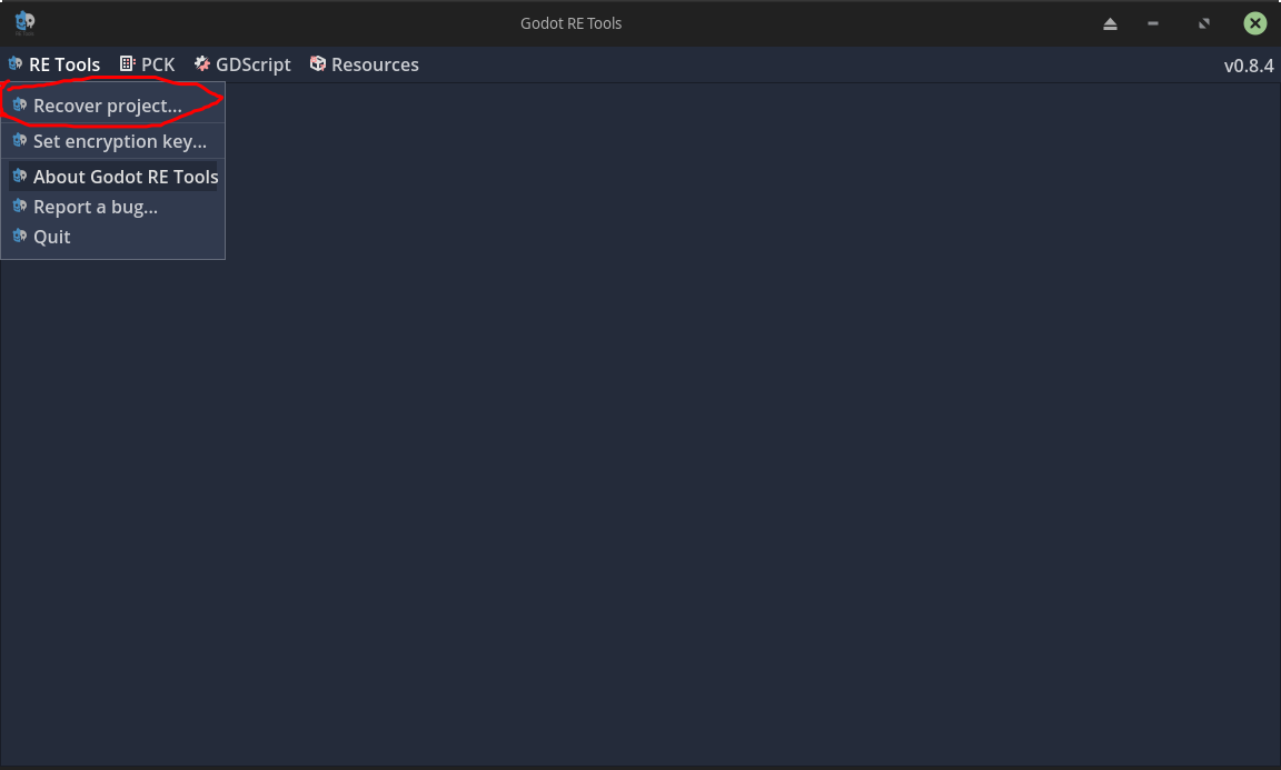 Screenshot: Which helps us decompile the game, let's give it a try