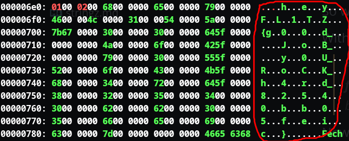 Screenshot: For me I prefer xxd , so let's use that and scroll a bit