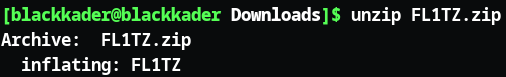 Screenshot: Let's start with extracting our zip