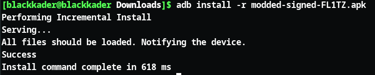 Screenshot: apksigner sign --ks strong-key.keystore --ks-key-alias mystrongkey --ks-pass pass:mehmeh --key-pass…